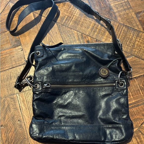 The Sak vintage black leather bag with floral Interior. Great condition - Picture 7 of 16